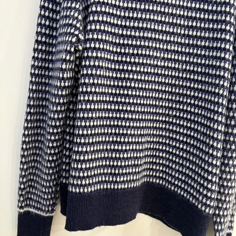 Ted Baker Mens 6 Riber Chunky Roll Neck Wool Blend Sweater Bird Eye Knit XXL